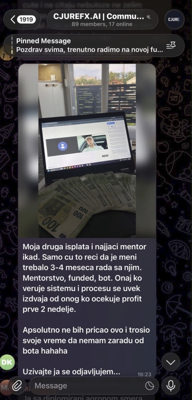D. K. · poruka u grupi